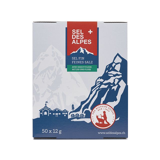 Sel des Alpes iodized fluoridated 50x12g
